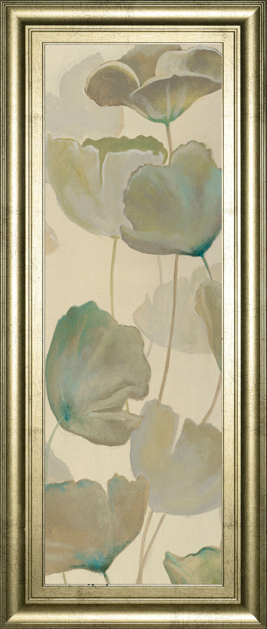 Poppy Impression Panel 2 By George Generali - Framed Print Wall Art - Dark Gray