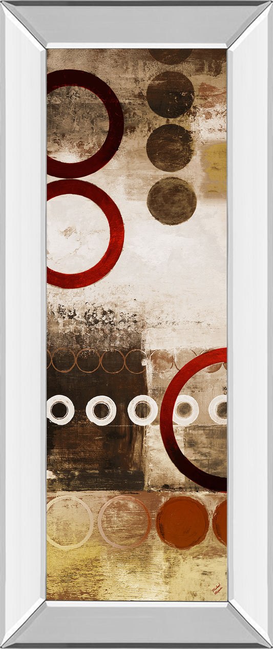 Red Liberated Panel I By Micheal Marcon - Mirror Framed Print Wall Art - Red