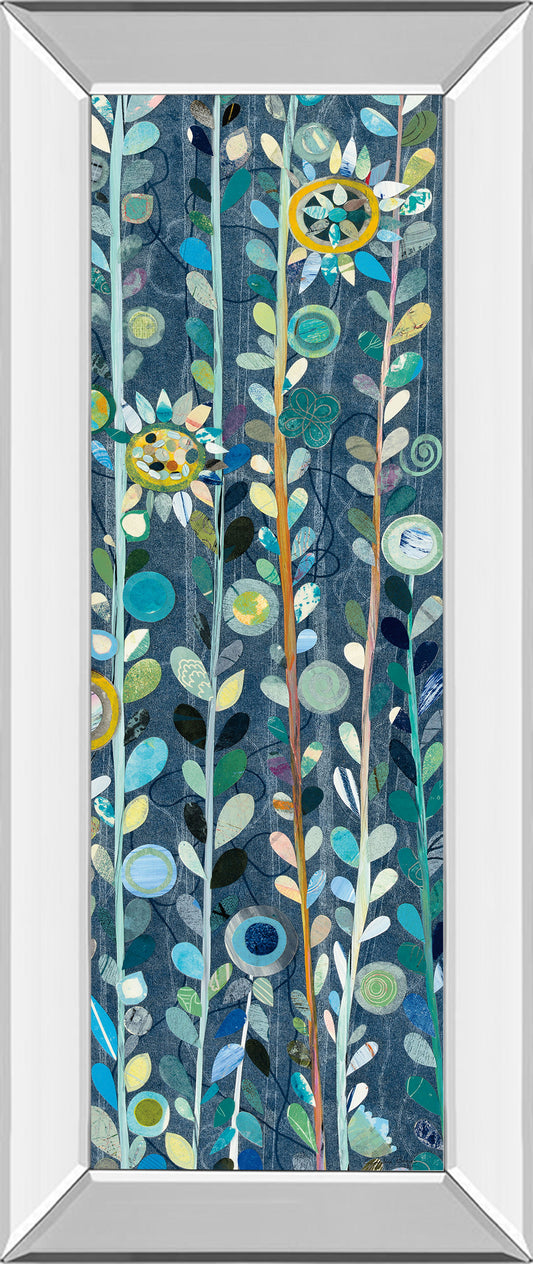 Navy Blue Sky III By Candra Boggs - Mirror Framed Print Wall Art - Blue