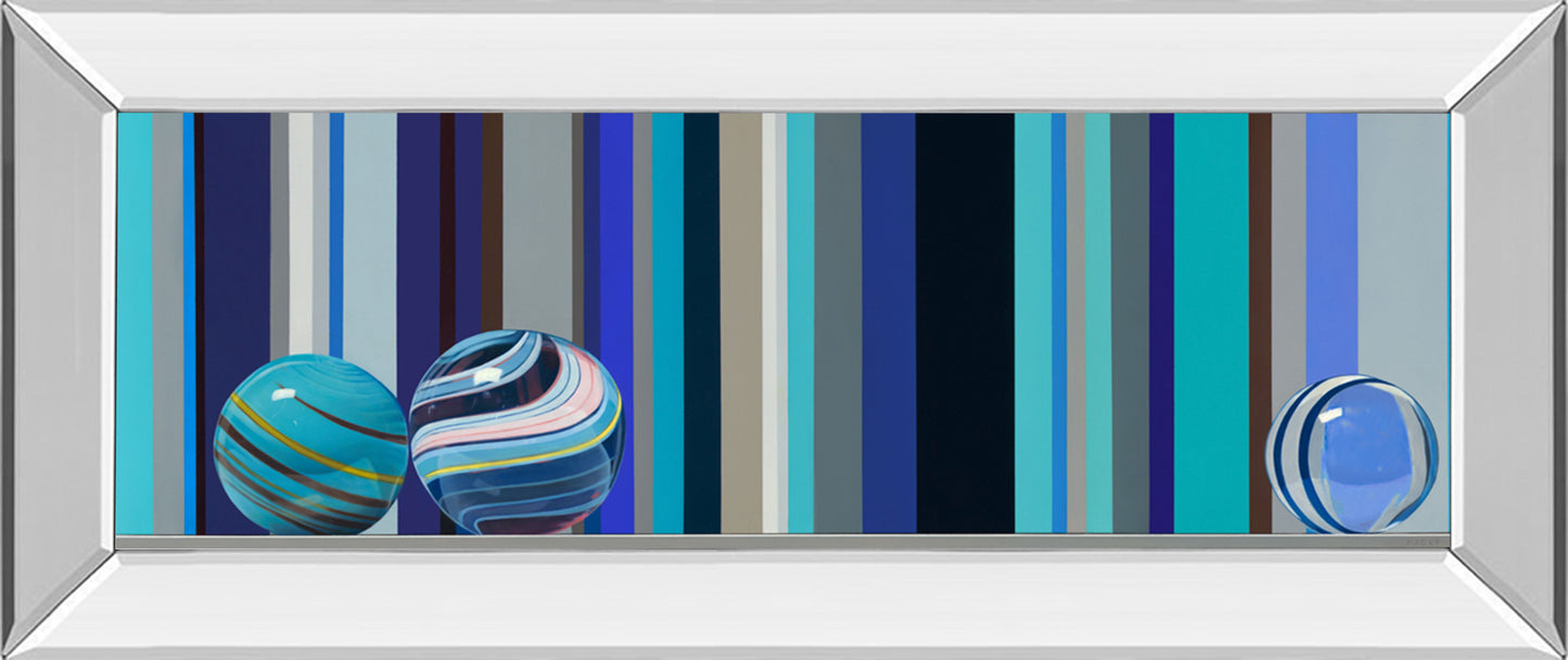 The Four Seasons - Winter By Kevork Cholakian - Mirror Framed Print Wall Art - Blue