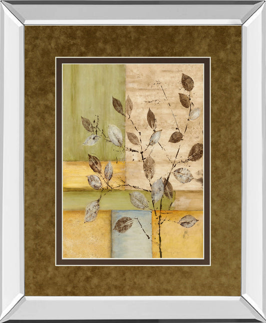 Urban Garden Il By Norm Olson - Mirror Framed Print Wall Art - Green