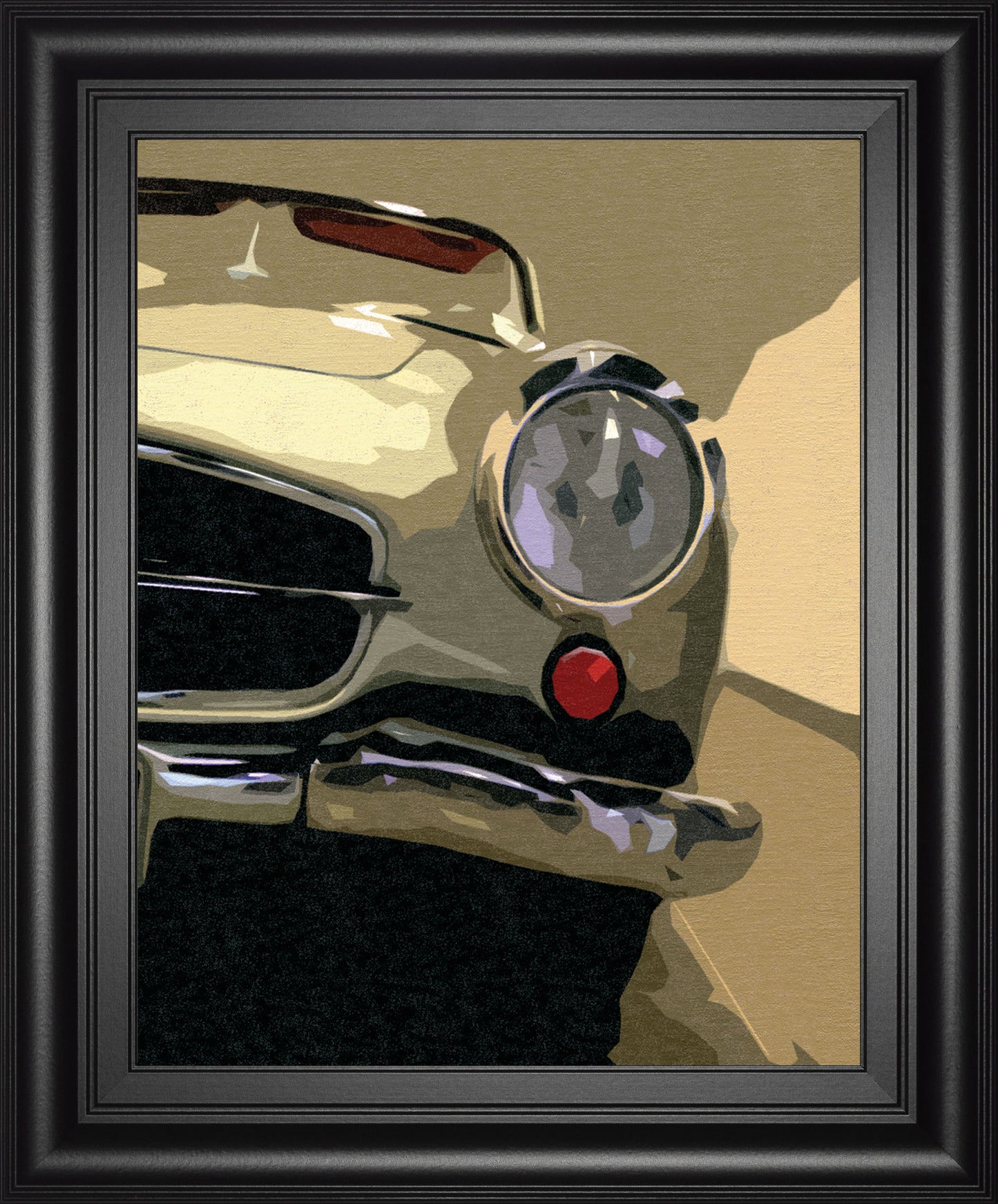 Mercedes Classic By Malcolm Sanders - Framed Print Wall Art - Green