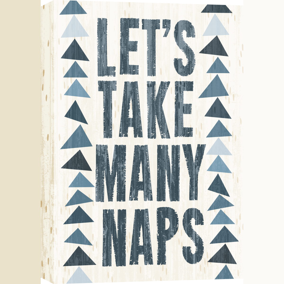 Mixed Media Canvas Let's Take Many Maps - Blue