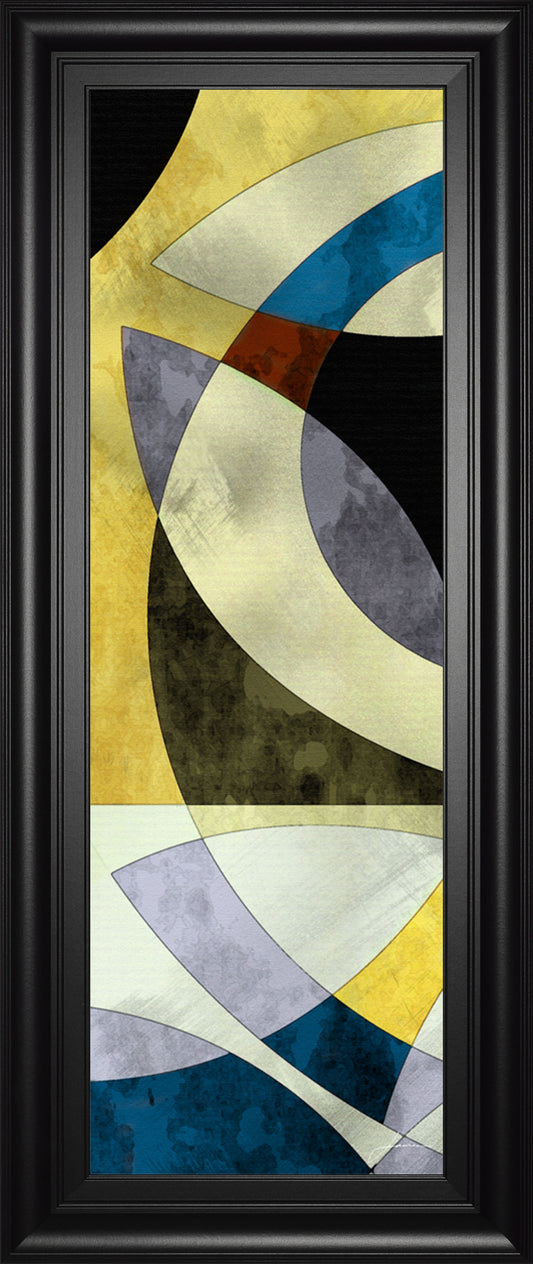 Elliptic Path III By James Burghardt - Framed Print Wall Art - Yellow