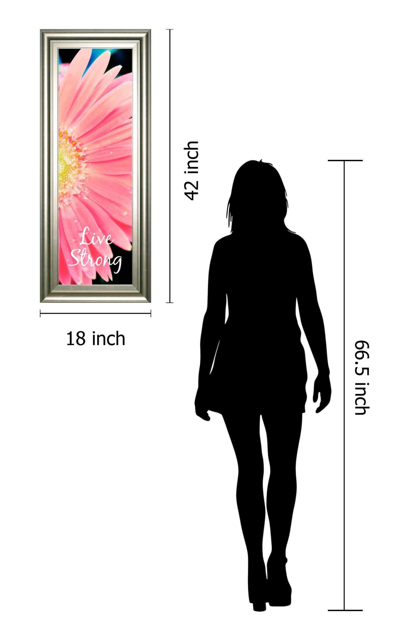 Live Strong Daisy By Susan Bryant - Framed Print Wall Art - Pink