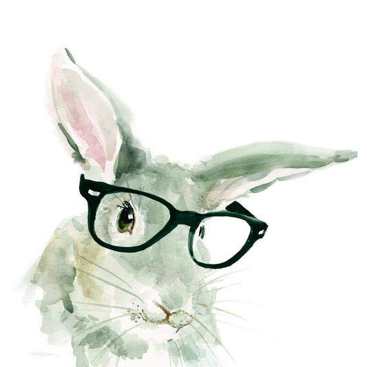 Framed Small - Cute Critter Rabbit By Carol Robinson - Pearl Silver