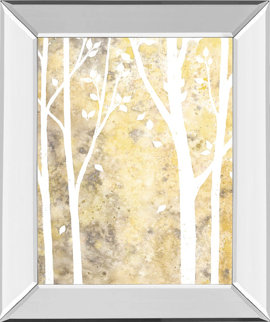 Simple State I By Debbie Banks - Mirror Framed Print Wall Art - Yellow