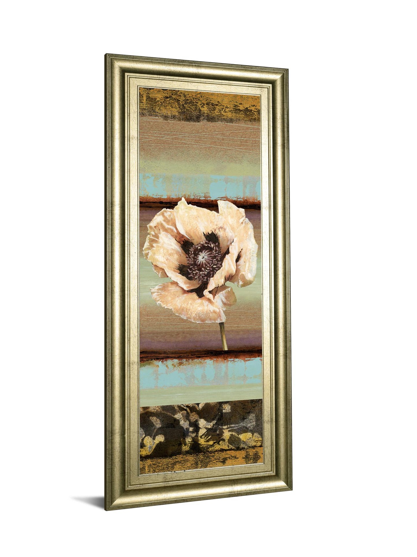 Elemental Poppy I By Selina Werbelow - Framed Print Wall Art - Blue