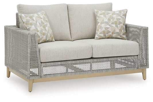 Seton Creek - Loveseat With Cushion - Gray