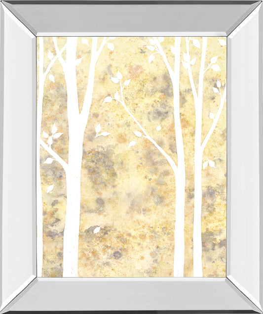 Simple State Il By Debbie Banks - Mirror Framed Print Wall Art - Yellow