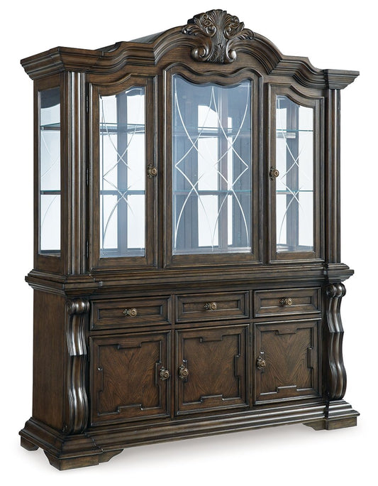 Maylee - Dining Buffet And Hutch - Dark Brown