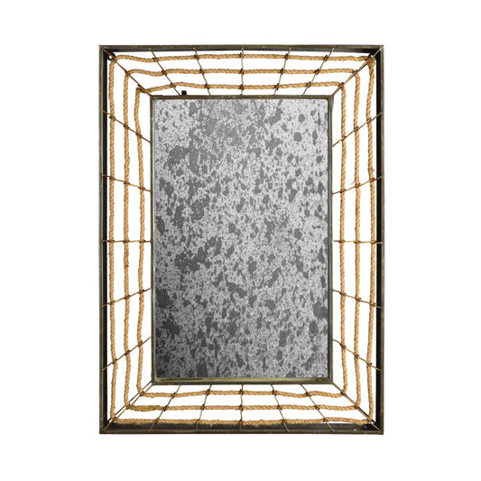 Antiqued Rope Mirror
