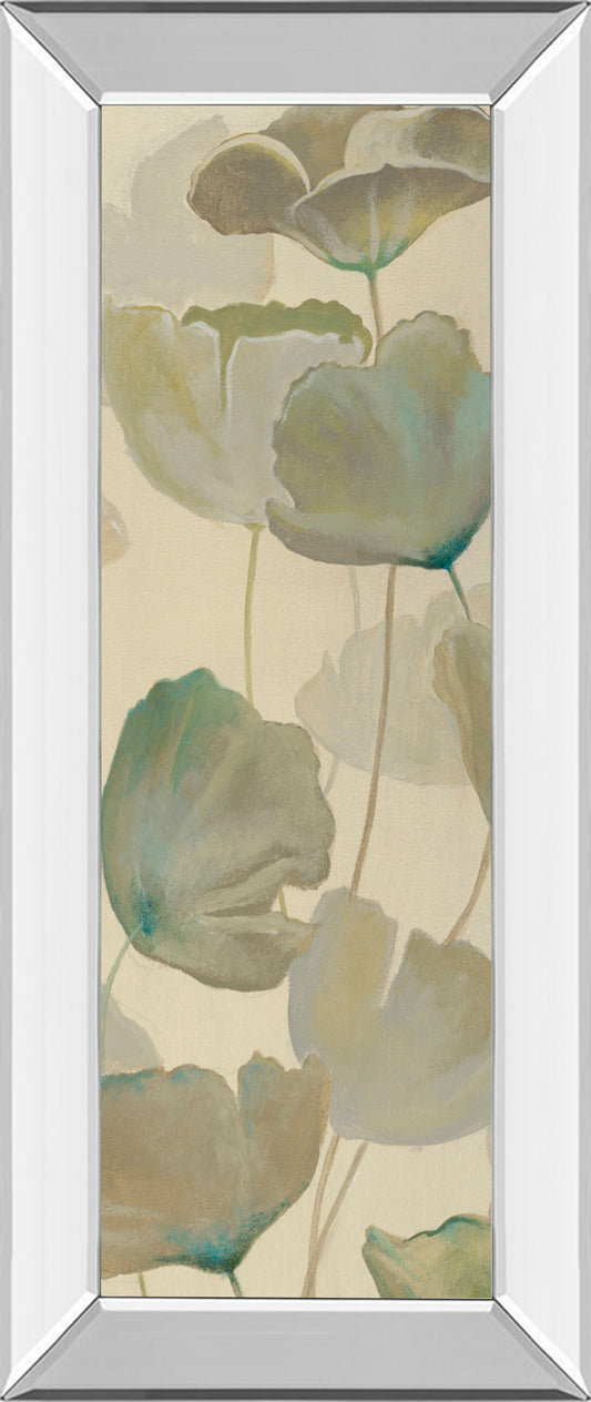 Poppy Impression Panel 2 By George Generali - Mirror Framed Print Wall Art - Dark Gray