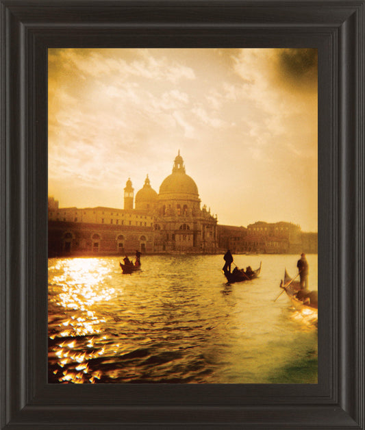 Venezia Sunset I By Thompson - Framed Print Wall Art - Gold