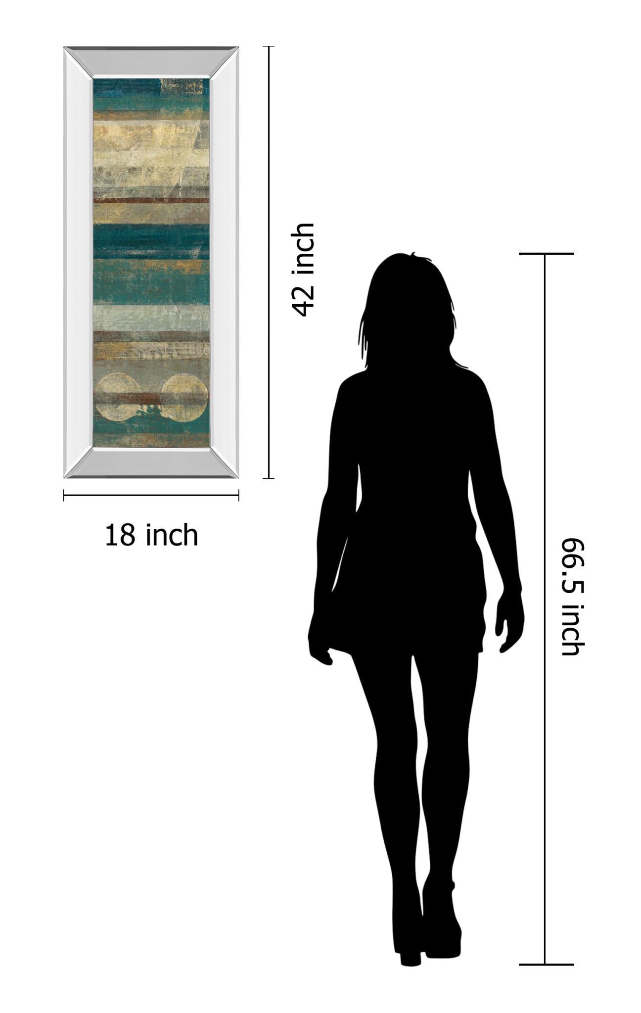 Kuna Blue By Roque Silva - Mirror Framed Print Wall Art - Blue