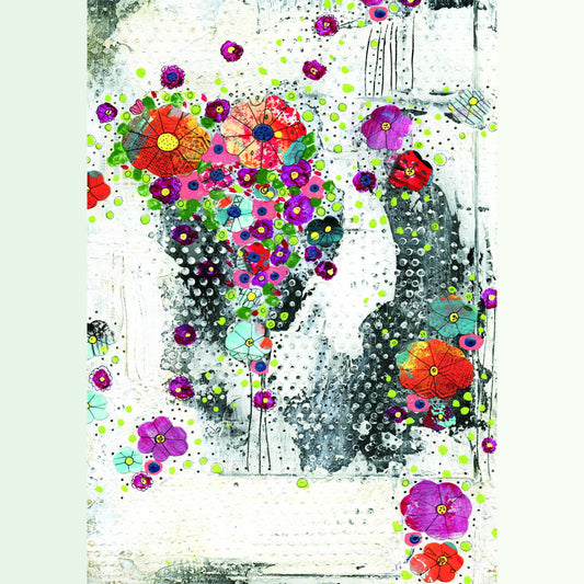 Framed - Floral II By Sarah Ogren - Red