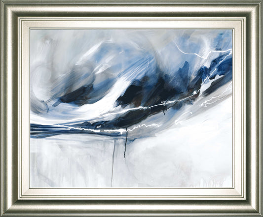 Silver Lining By Karen Lorena Parker - Framed Print Wall Art - Blue
