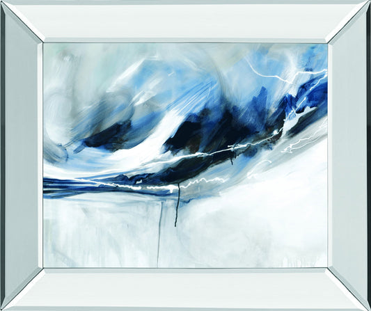Silver Lining By Karen Lorena Parker - Mirror Framed Print Wall Art - Blue
