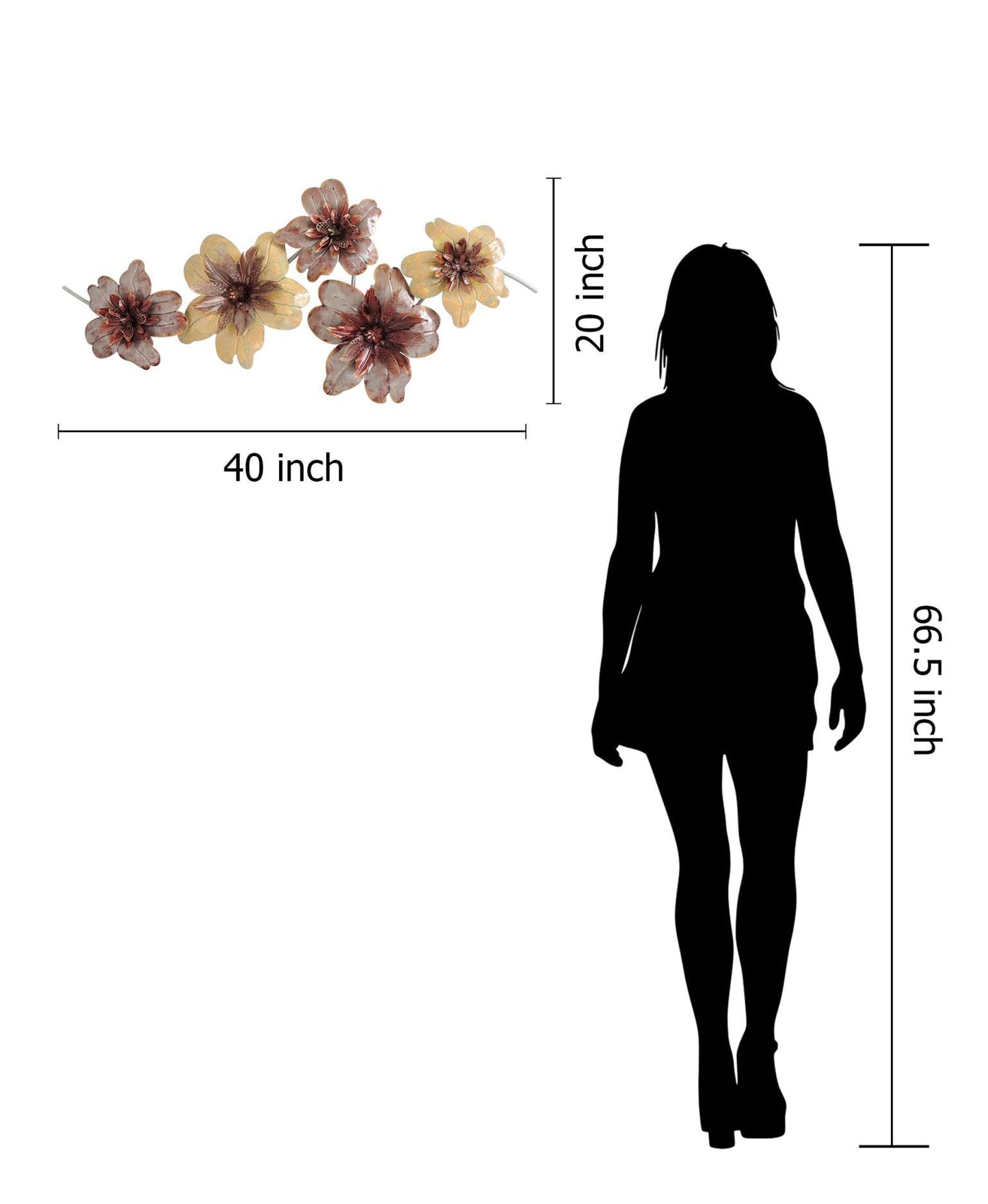 Purple Flowers - Light Brown