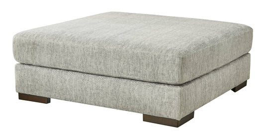 Regent Park - Oversized Accent Ottoman - Pewter