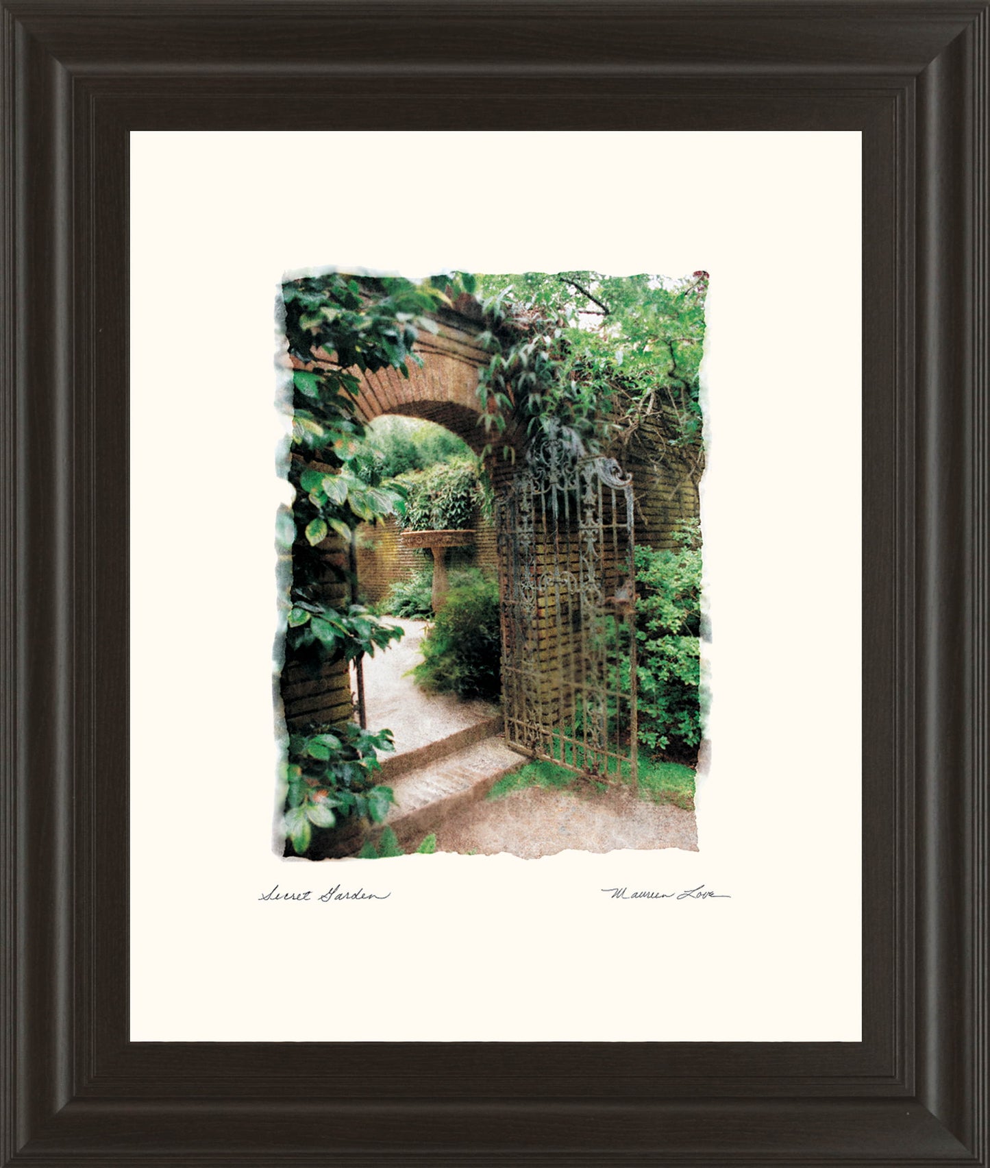 Secret Garden By Love - Framed Print Wall Art - Green