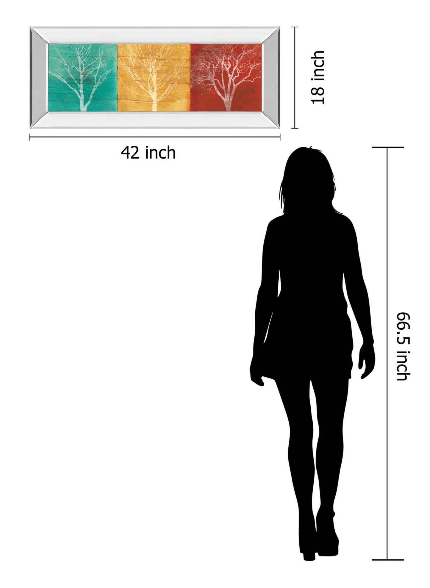 Fallen Leaves By Stephane Fontaine - Mirror Framed Print Wall Art - Red