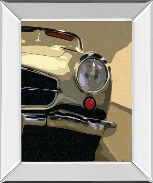 Mercedes Classic By Malcolm Sanders - Mirror Framed Print Wall Art - Green