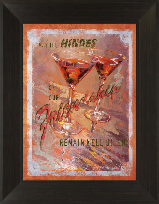 Friendship By Lorraine Vail - Framed Print Wall Art - Pink