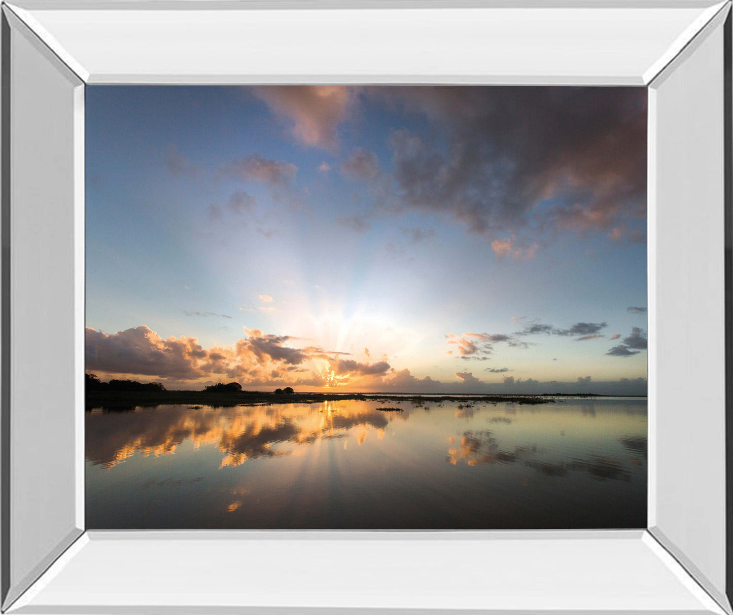 Horizon By Andrew Geiger - Mirror Framed Print Wall Art - Gold
