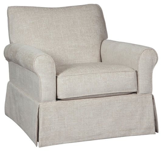 Searcy - Swivel Glider Accent Chair - Quartz