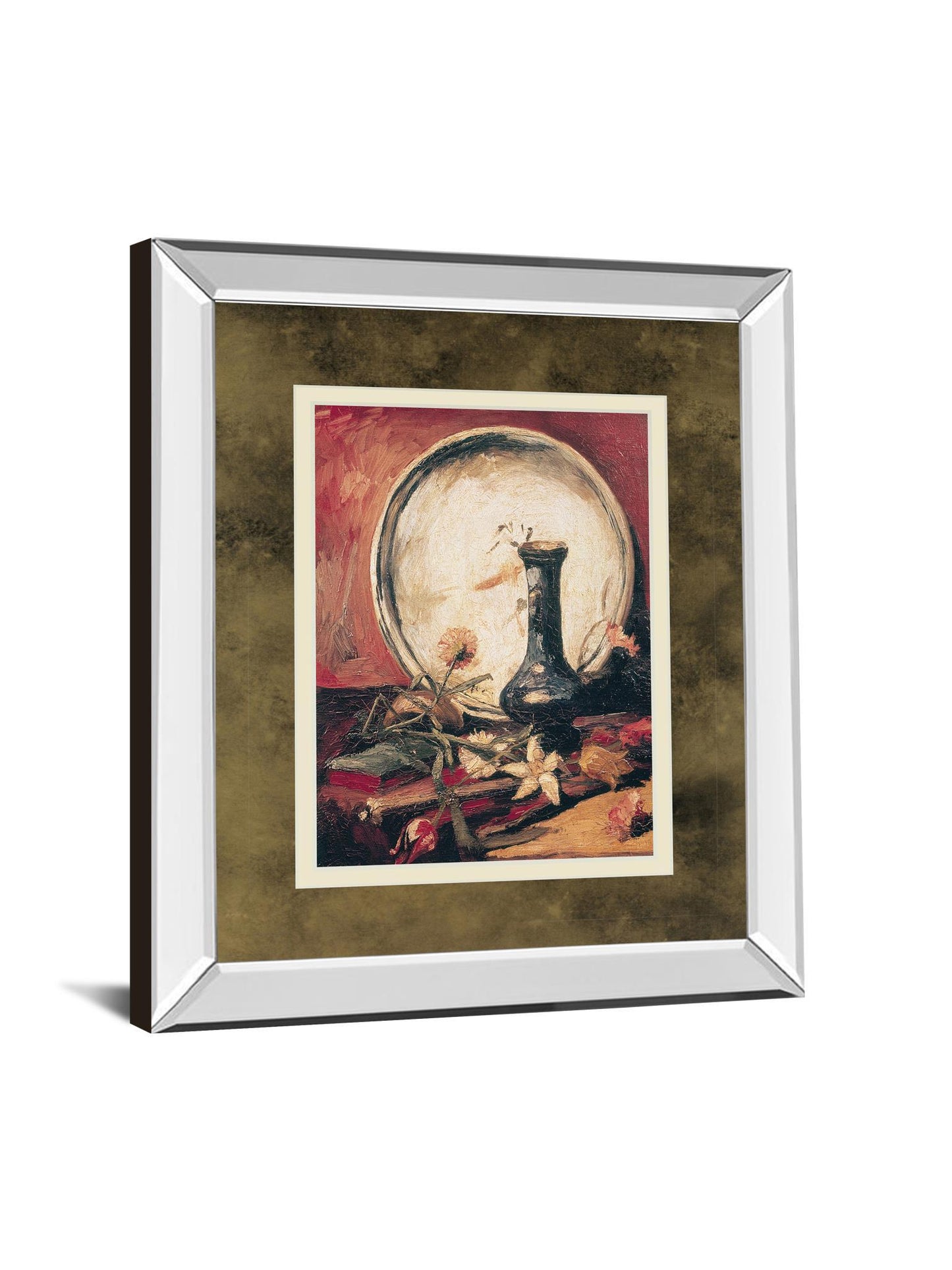 Still Life With Flowers By Vincent Van Gogh - Mirror Framed Print Wall Art - Red