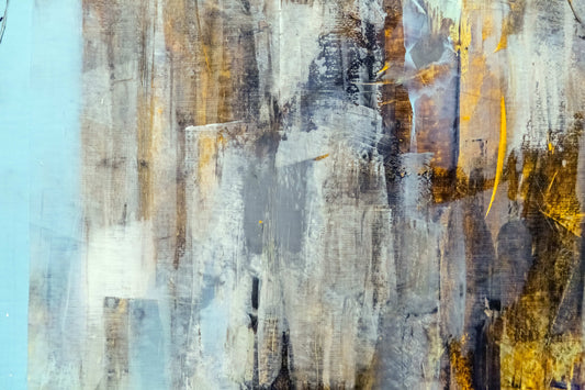 54x54 Framed - Blue Abstract - Blue