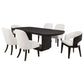 Leandro - 5 Piece Rectangular Dining Table Set - Cream / Burnished Black