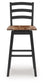 Wildenauer - Tall Swivel Barstool (Set of 2) - Brown / Black