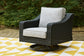 Beachcroft - Swivel Lounge Chair - Black / Light Gray