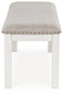 Robbinsdale - Large Upholstered Dining Room Bench - Antique White