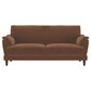 Selma - 2 Piece Velvet Upholstered Crescent Arm Sofa Set - Rust