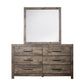 Misty - 2 Piece Dresser & Mirror Set - Gray / Beige