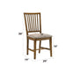 Wallace II - Side Chair Set of 2) - Tan Linen & Weathered Oak