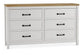 Kerisden - Six Drawer Dresser - White / Brown