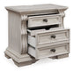 Bruchandi - Three Drawer Night Stand - Antique White