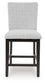 Neymorton - Upholstered Barstool (Set of 2) - Dark Grayish Brown