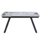 Damita - Ceramic Top Dining Table - White & Black