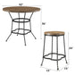 Qamar - 5 Piece Counter Height Table Set - Walnut & Antique Black