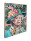 Tropical Icon II Hand-Embellished Canvas In Frame - Pink / Green