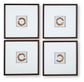 Dallbourne - Wall Art Set (Set of 4) - White / Gold Finish