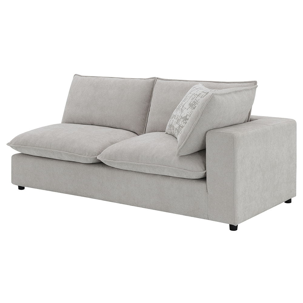 Marisa - Modular RF Loveseat With 2 Pillows - Beige Boucle