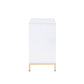 Ottey - Cabinet - White High Gloss & Gold