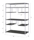 Vonara - Bookshelf - Rustic Gray Oak & Chrome