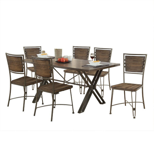 Jodoc - Side Chair Set of 2) - Walnut & Gunmetal